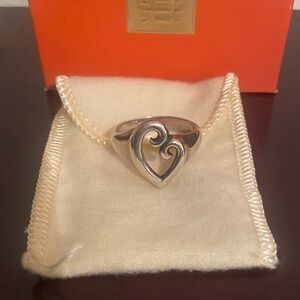 James Avery Silver Swirl Heart Ring
